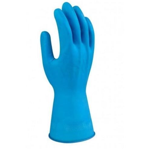 Blue Safety Rubber Hand Gloves