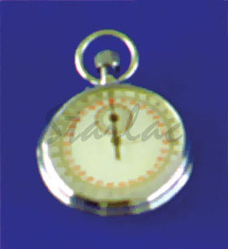 Silver Round Analog Stop Watch