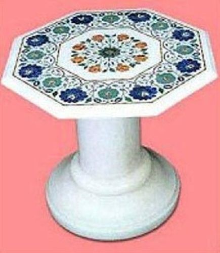 White Smoot Finishing Marble Table