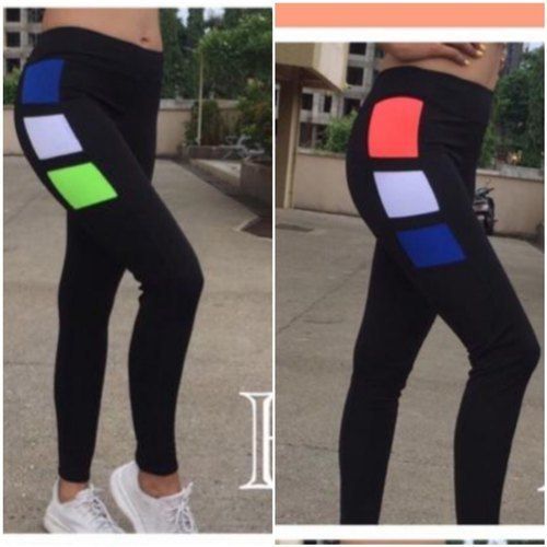 Plain Ladies Black Sports Legging