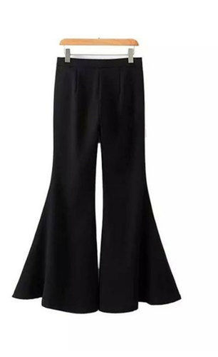 Black Ladies Boot Cut Pant Palazo