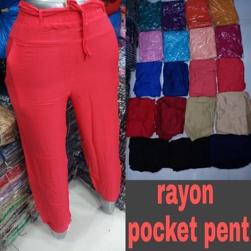 Black Ladies Rayon Cotton Pants