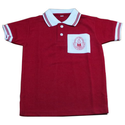 Maroon Polo Neck School T Shirt