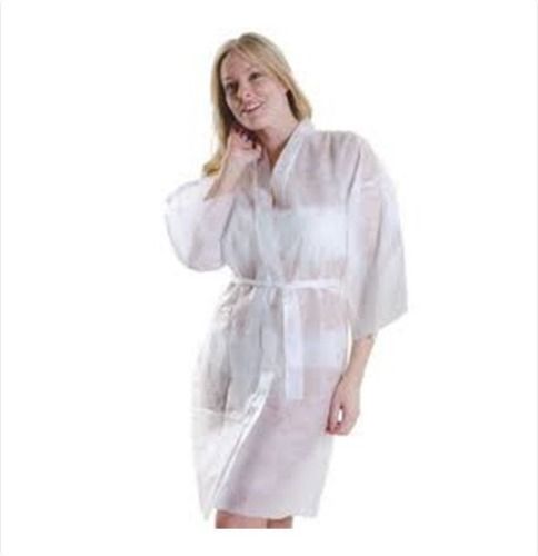 Semi Transparent Disposable Kimono Application: Spa/Salon/Medical/Pharmacy/Hospitality/Kitchen