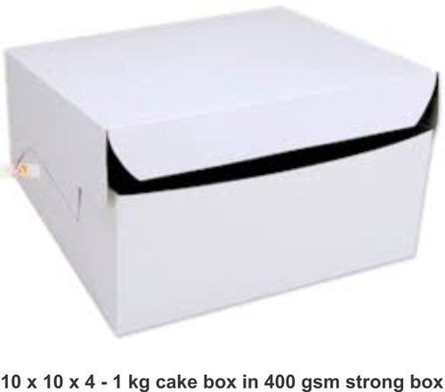 Glossy Lamination White Cake Packaging Boxes