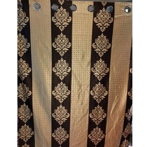 Brown Designer Printed Curtains