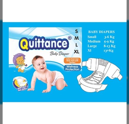 White Quittance Disposable Medium Baby Diaper