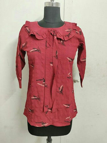 Anti Wrinkle Printed Ladies Top