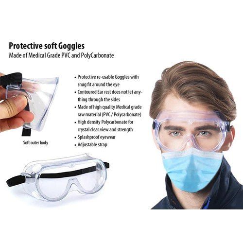 Transparent Protective Safety Goggles Age Group: Suitable For All Ages