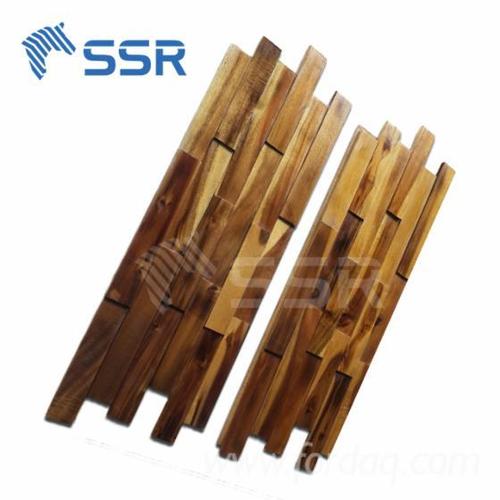 Acacia Wood Wall Paneling Size: 12*285*730Mm