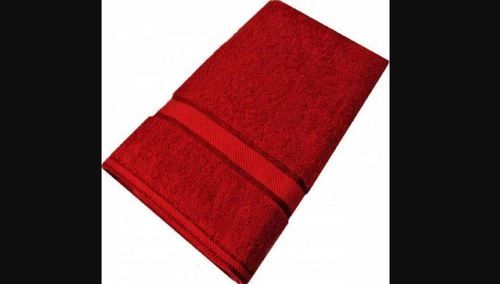 550 GSM Red Cotton Bath Towel