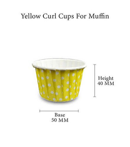 Multicolor Yellow Curl Muffin Cups