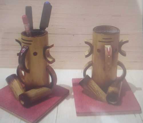 Handcrafted Bamboo Pen Stand