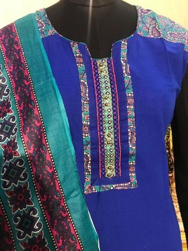 Ladies Blue Embroidered Salwar Suit