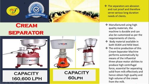 Mild Steel Cream Separator