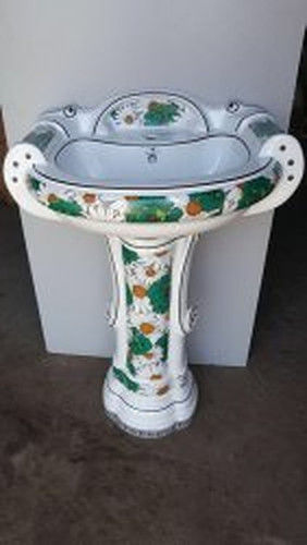 Any Color Printed Ceramic Pedestal Wash Basin