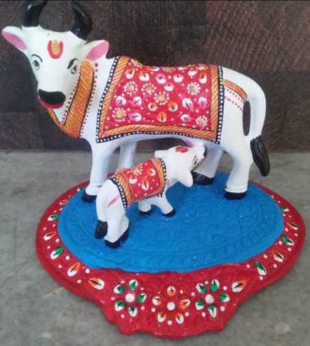 Metal Decorative Cow And Calf Statue