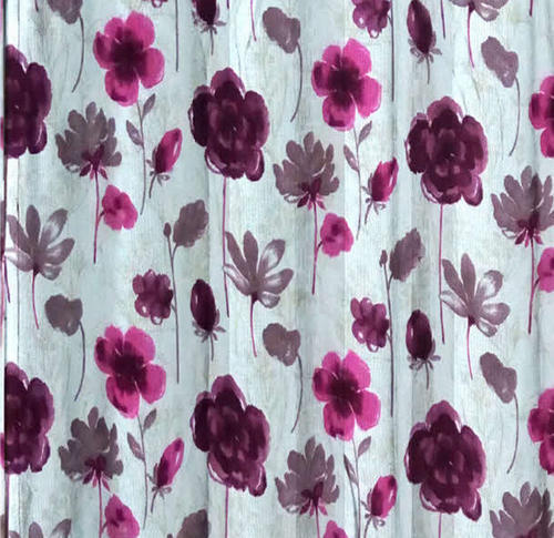 Floral Eyelet Polyester Door Curtain Set (Set of 2)