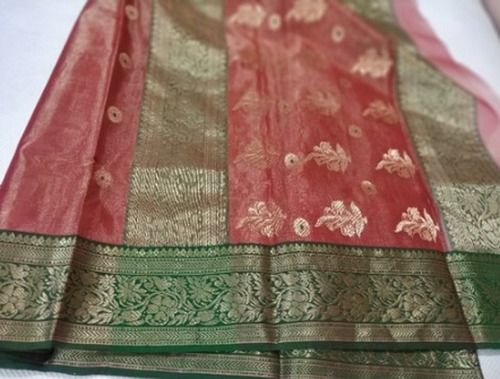 Multiple Pure Silk Jari Tissue Chanderi Saree