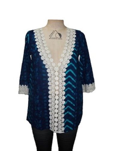 Various Colors Are Available Women Designer Lace Tunic