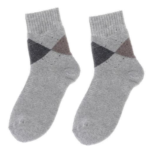 Grey Casual Wear Woolen Socks