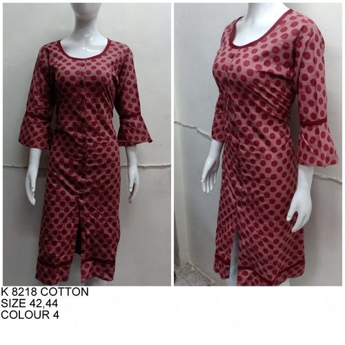 Cotton Printed Ghera Kurti