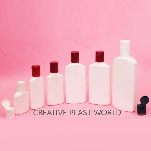 White & Customize Color Option Flat Cosmetic Lotion Bottles