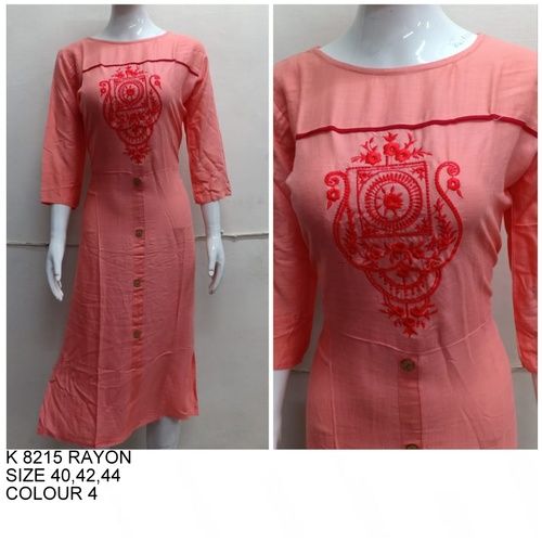 Ladies Rayon Long Kurti