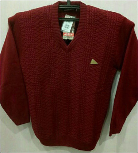 Mens Woolen Plain Sweater