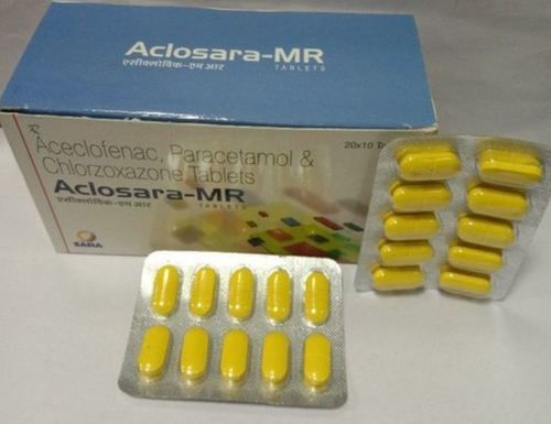  Aclosara MR Aceclofenac पेरासिटामोल और क्लोरज़ोक्साज़ोन टैबलेट 