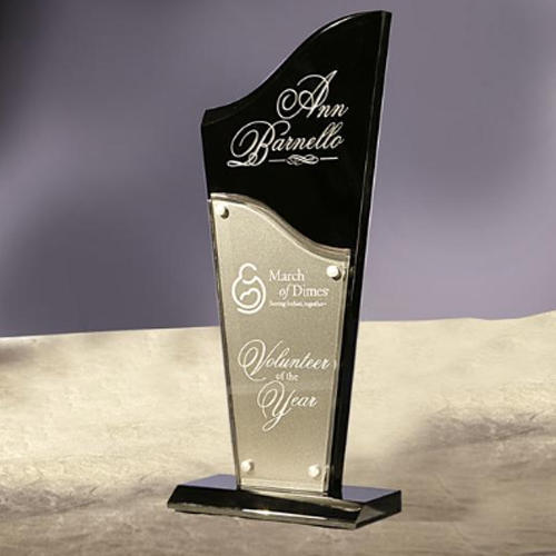 Black And Silver Acrylic Award