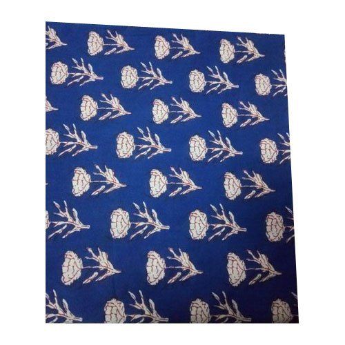 Blue Printed Cotton Fabric Width: 41-45 Inch (In)