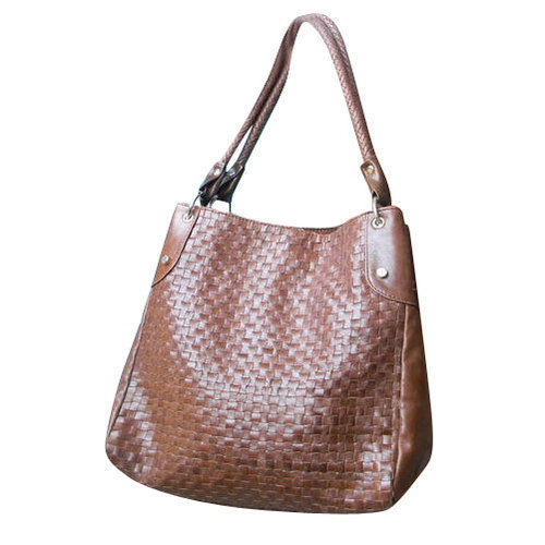 Brown Designer Leather Tote Bag