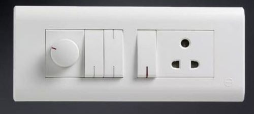 White Electric Modular Single Phase Switches