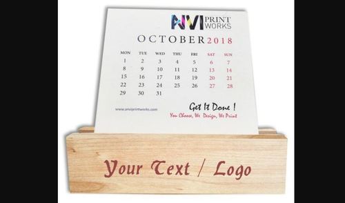 Wooden Stand Desk Calendar Printing Services By Anvi Composers