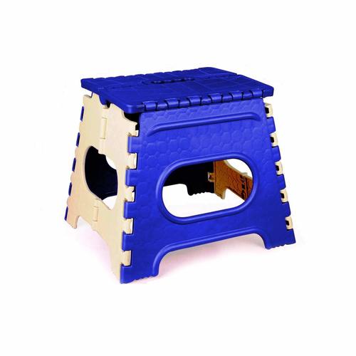 Blue 12 Inch Plastic Folding Stool