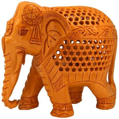 Handcrafted Wood Jali Elephant