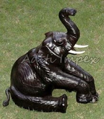 Handicraft Leather Elephant Sculpture Size: Various Sizes Are Available