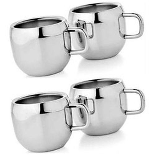 Silver Stainless Steel Double Wall Cup