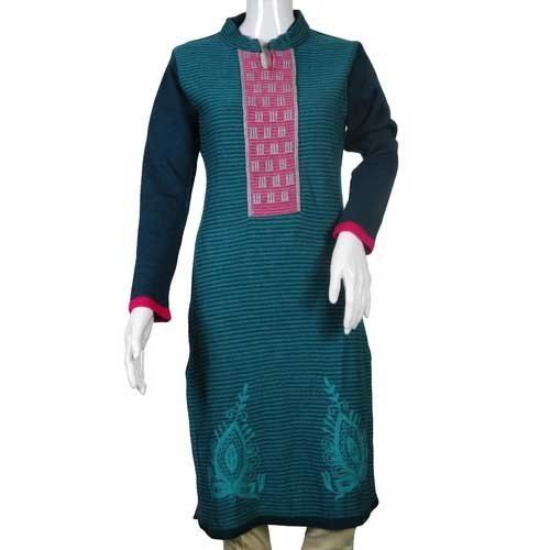 Ladies Fancy Woolen Kurti - New, Full Sleeve, Printed Pattern | Woolen Fabric, Anti Wrinkle, No Fade, Casual & Party Wear, Available in Red, Yellow, Pink, Multicolor, Sizes XL, S, M, L