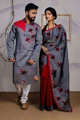 Various Colors  Are Available Designer Couple Set Sarees