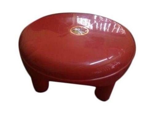 Brown Round Shape Plastic Bathroom Stool