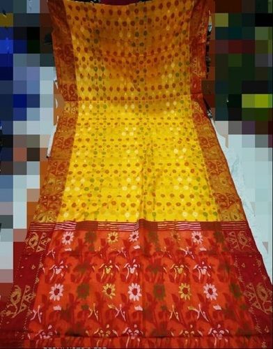 Party Wear Yellow Jamdani Printed Sarees