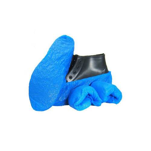 Disposable Plastic Shoe Cover - Non Woven, Free Size | Blue Color, Disposable for Medical Use