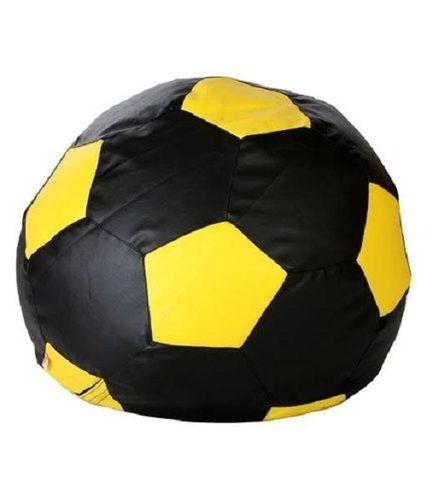 Fine Football Yellow And Black Bean Bags