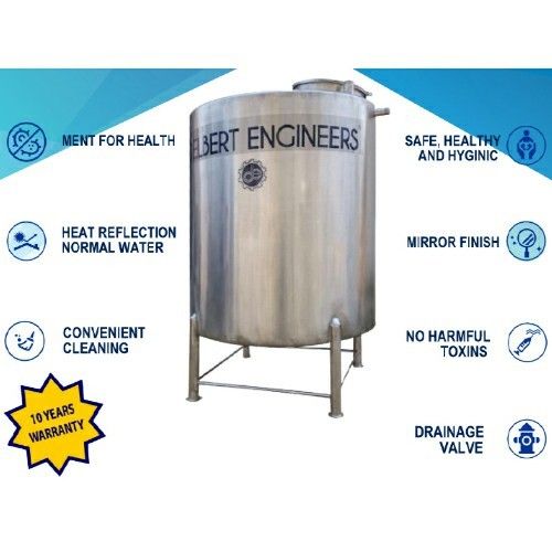 Stainless Steel Storage Tanks Grade: 304 Food Grade