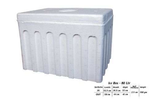 80 Ltr. Thermocol Ice Box for Packaging