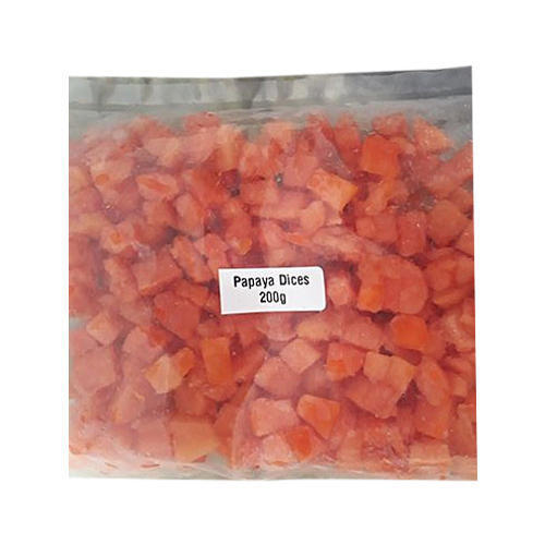 Orange Fresh Frozen Papaya Dices