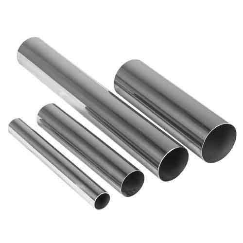 Silver Mirror Polish Stainless Steel Round Pipes