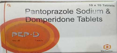  Pep D (Pantoprazole सोडियम और Domperidone) ग्रेड: मेडिसिन ग्रेड 